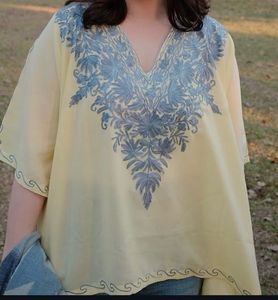 Embroidered Yellow Kurta