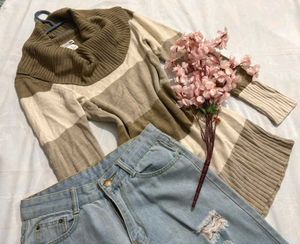 🎉Buy1 Get1 Free🎉H&amp;M Cowl Neck Sweater L