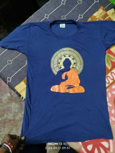 Men's Blue Buddha Graphic T-Shirt