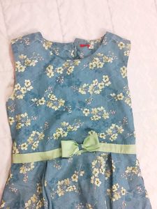 Blue Floral Dress with Bolero