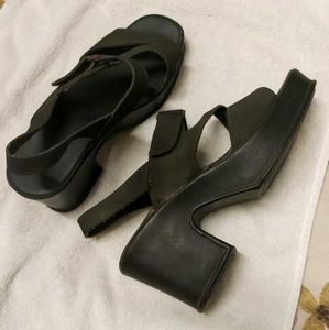 Black Wedge heels