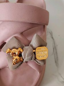 Cute Pink Bow Slides for Women