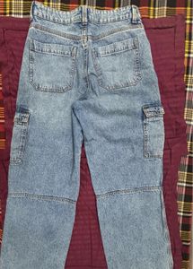 Stylish Blue Cargo Jeans