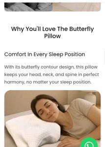 orthopedic butterfly pillow