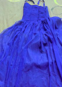 Blue &amp; Gold Embroidered Lehenga Choli