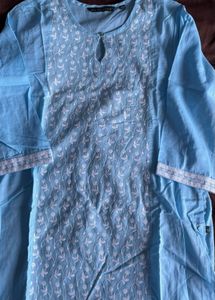 Embroidered Blue Kurta