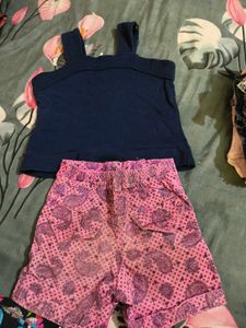Cute Girls' Top &amp; Shorts Set