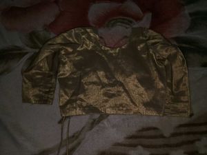 Elegant Gold Silk Blouse