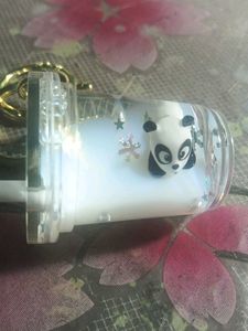 Cute Panda Bubble Tea Keychain with charm