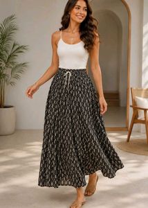 Boho Print Maxi Skirt