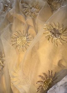 Elegant Gold Embroidered Gown