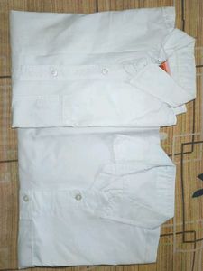 Kids White Cotton Shirt Combo – Half Sleeve & Full