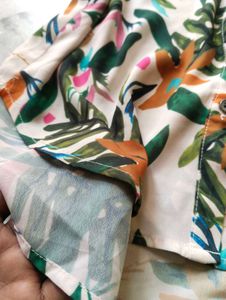 Tropical Print Button-Up Shirt