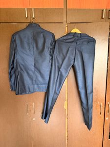 Men's Blue Nehru Jacket and Pant Set