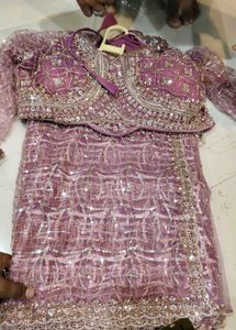 Embroidered Readymade Net Saree
