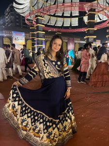 Navy Navratri Lehenga Choli Set - full s