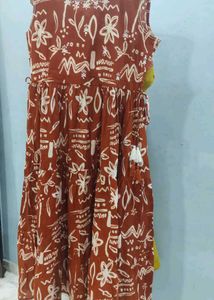 Boho Chic Brown Printed Dress