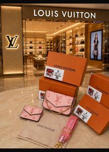 Louis Vuitton Pink Monogram Shoulder Bag Set