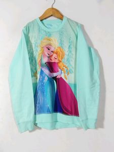 Frozen Sea Blue Printed Top (Girls)