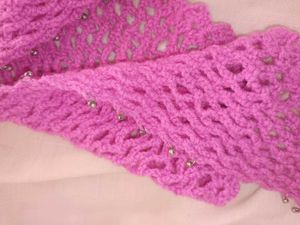 Handmade Pink Crochet Scarf