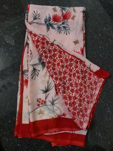 Floral print saree