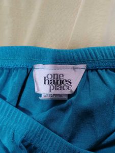 Slinky Blue Midi Skirt (Made in U.S.A)