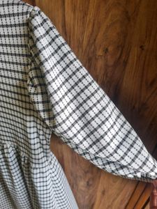 Vintage Plaid Mock Neck Dress