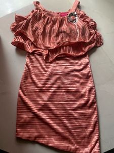 Chic Ruffled Shiny Dress