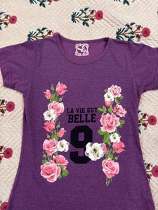 Purple Graphic T-Shirt