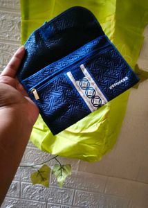 Lime Green Tote Bag With Small Wallet