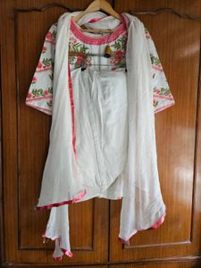 Floral Embroidered patiala suit set