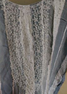 Stylish Striped Kurta with Embellishments