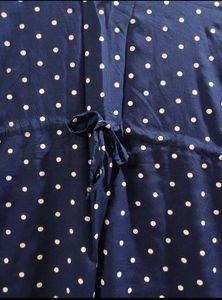 Navy Blue Polka Dot Kaftan