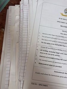ICSE 2026 Mathematics Specimen Paper