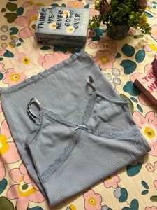 Ribbed Lace up body on dress