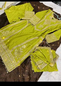 boutique piece green kurti set