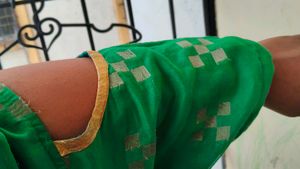 Vibrant Green Printed Kurta gown