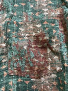 Patterned Button-Down Shirt