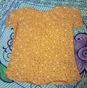Chic Mustard Polka Dot Top