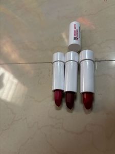 unused 3 lipsticks, primer, eyeliner and slightly