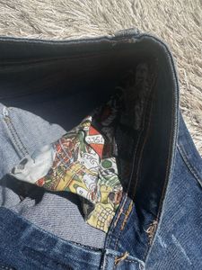 Men's Blue Distressed EDHARDY  Jeans
