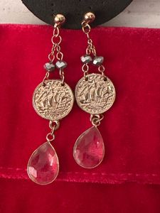 Vintage reversibile Coin Drop Earrings