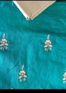 Embroidered unstitched dress material