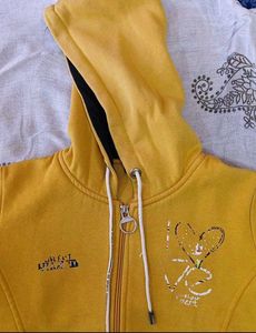 Yellow Zip-Up Hoodie