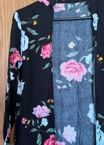 Floral Print Jumpsuit with cover up jacket