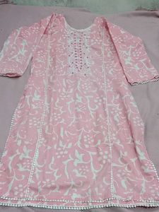 Beautiful Pink Printed Kurta Set