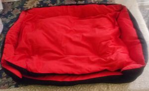 reversible soft ultra  velvet red bed  for pet