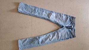 Stylish Light Blue Acid Wash Jeans