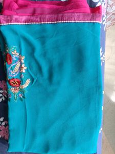 Embroidered Silk Saree
