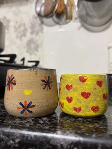 Hand-Painted Ceramic Cups